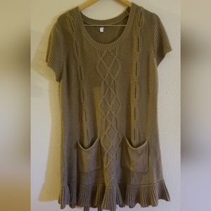 Note cable knit mink color dress size 16/18
